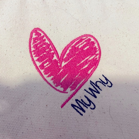 Thirty One Canvas Zipper Pouch Bag  10x6 Inspirational Personalization NEW - Picture 4 of 7